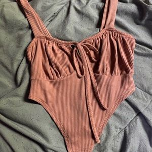 pink crop top S wore once